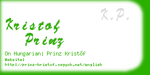 kristof prinz business card